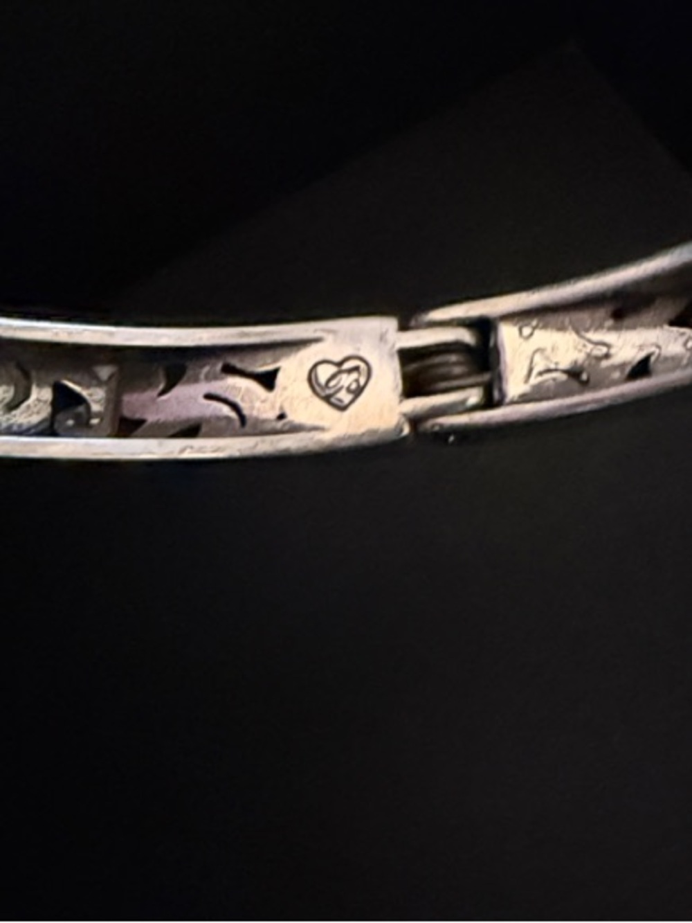 Brighton Silver Filigree Scroll Bangle Bracelet - Picture 2 of 5
